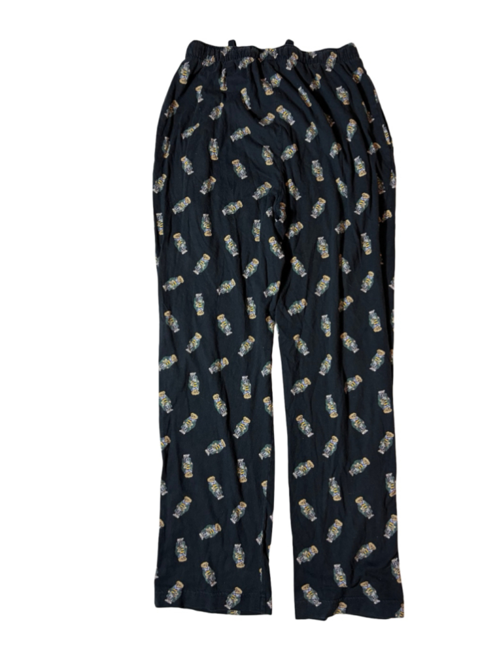 Polo Ralph Lauren Pajama Pants Mens Small Black Polo Bear All Over Print